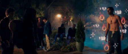 Kamala stares Kamran while he comes out of the pool